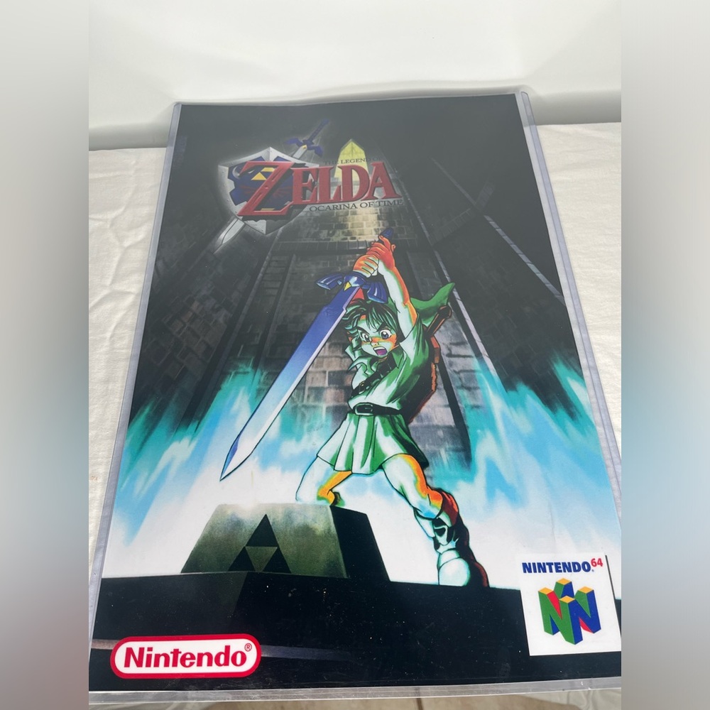 1998 the legend of Zelda wall art.